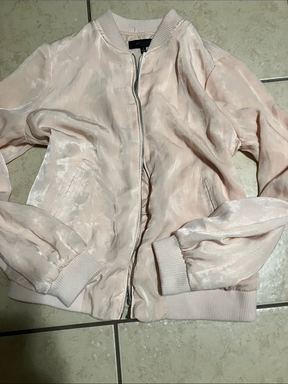Light Pink Women's Bomber Jacket